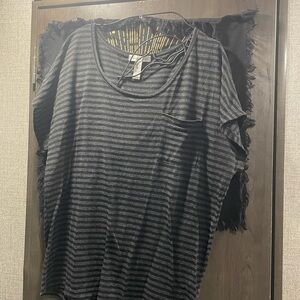 Striped Black and Gray T-Shirt